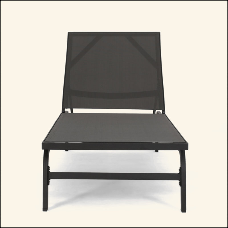 Chaise longue inclinable d'extérieur luxueuse pour une détente et des loisirs ultimes, Dark Grey