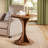 19.7" Round End Table, Wood Small Sofa Chair Side Table for Living Room