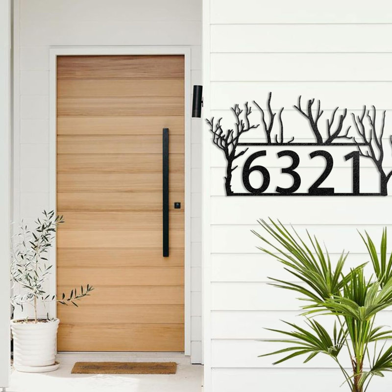 Décoration murale d'extérieur personnalisée, H 11 po x l 24 po x P 0,05 po, Oui