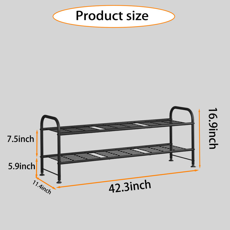 2 Tier Floor Standing Shoe Rack