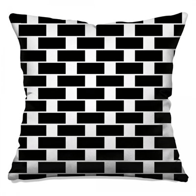 Black White Checkerboard Double Sided Throw Pillows