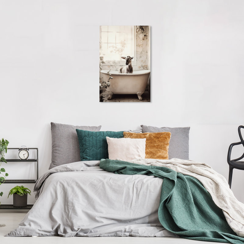 «Laderek Goat In A Bath On Canvas» par Wynwood Studio Print, H 24 po x l 16 po x P 0,8 po