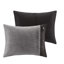 Édredon en faux suède 7 pièces pour grand lit de style chalet gris avec boutons décoratifs, doux et lavable à la machine-124917996-124918000