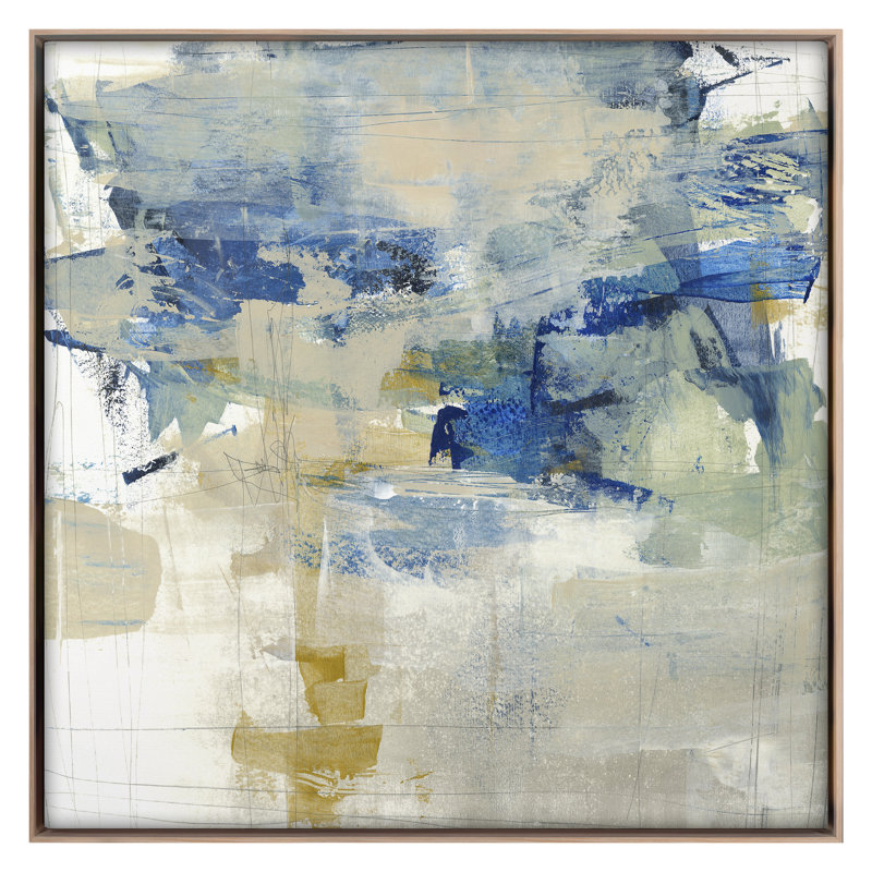 «Winter 2022 Layered Motion 6» par Maeve Harris, reproduction sur toile, Cadre flottant érable, H 42 po x l 42 po