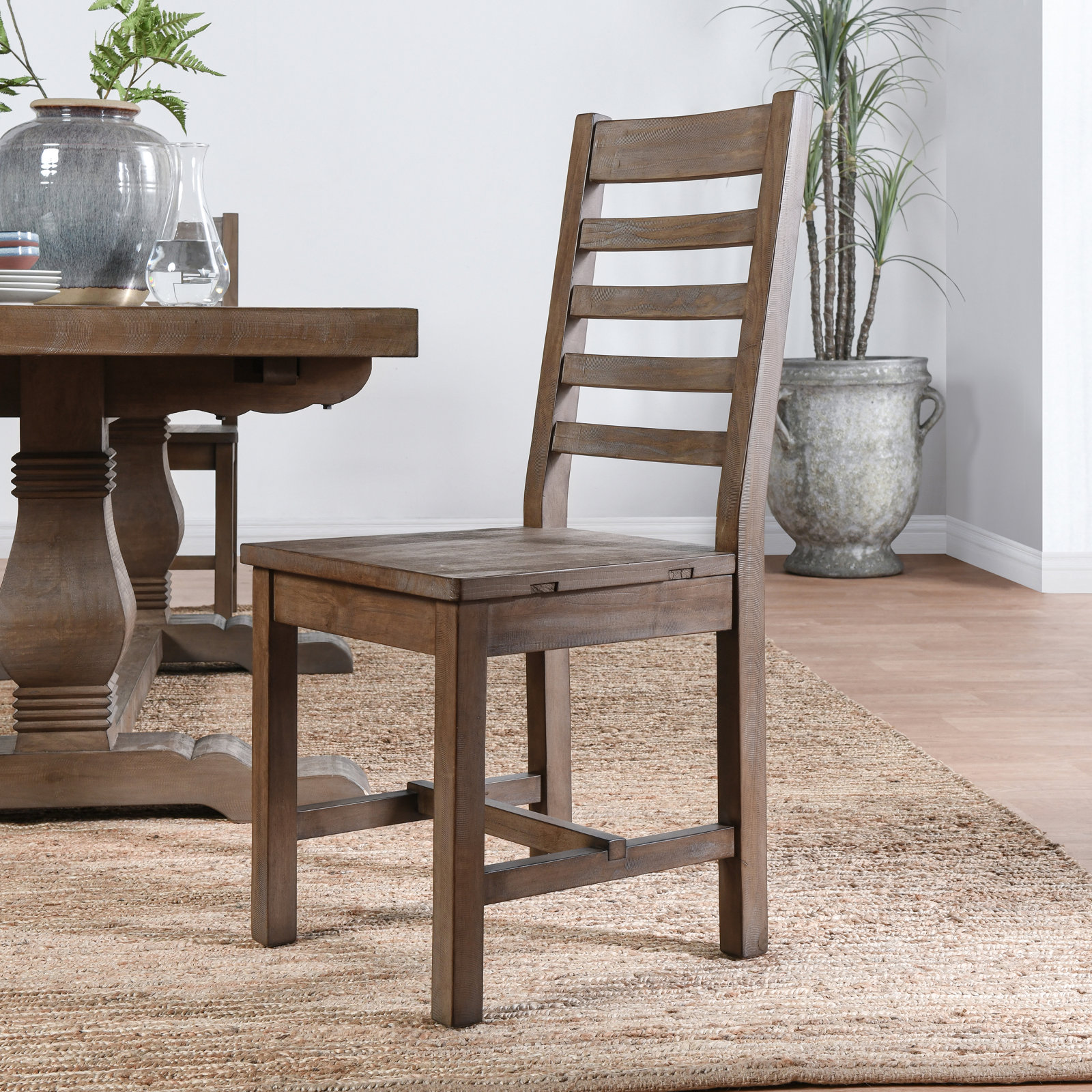 Kinston Pine Dining Chair, Distressed Brown