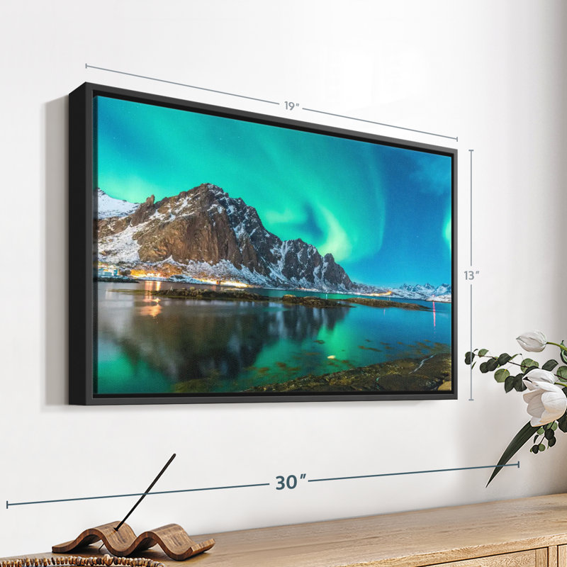 Impression sur toile Majestic Northern Lights, H 13 po x l 19 po