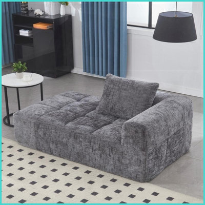 Canapé minimaliste en chenille avec tissu anti-froissement Mousse haute densité - idéale pour le salon, la chambre à coucher, un appartement