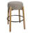 Jaden 36" Bar Table Set With 2 Natalia Bar Stools In Silver Boucle Fabric