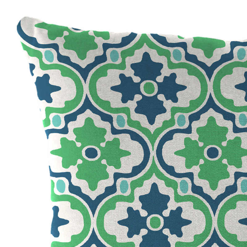 Sunbrella Outdoor Throw Pillow, Vesey Sea Mist