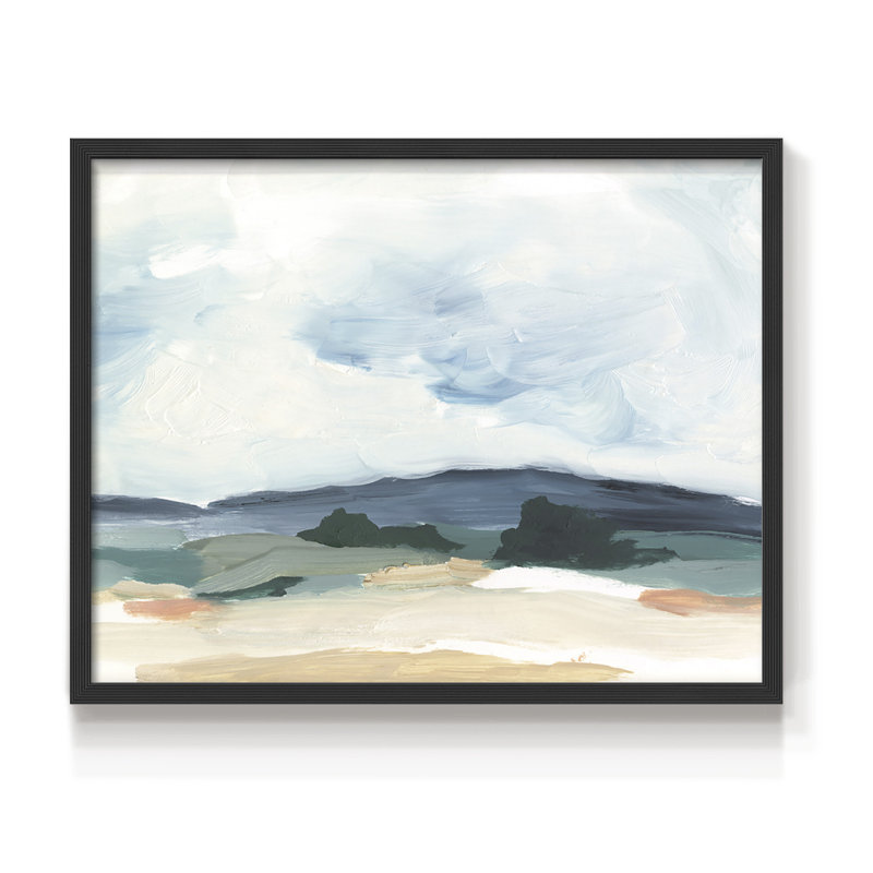 Pastel Vista II - reproduction encadrée, H 11 po x l 14 po, Noir, noir, noir, noir