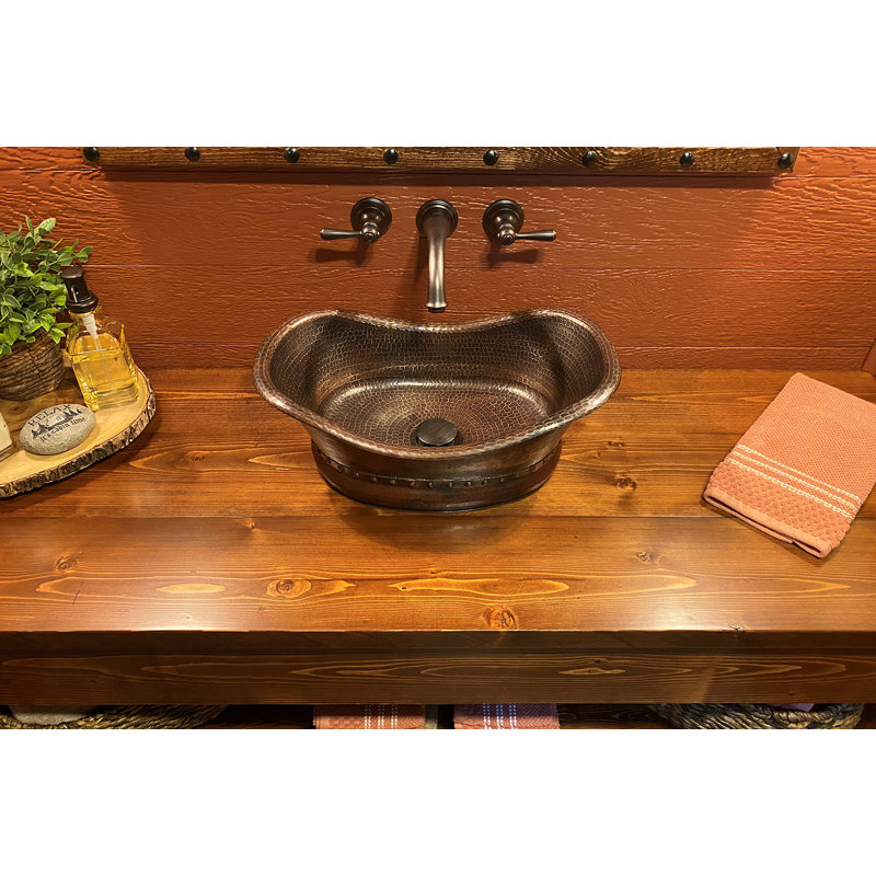 Lavabo vasque en cuivre martelé 20 po