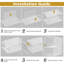 Boîtes de rangement à chaussures empilables avec portes magnétiques, organisateur de chaussures en plastique transparent pour baskets, bottes et talons, rangement gain de place pour placard, blanc