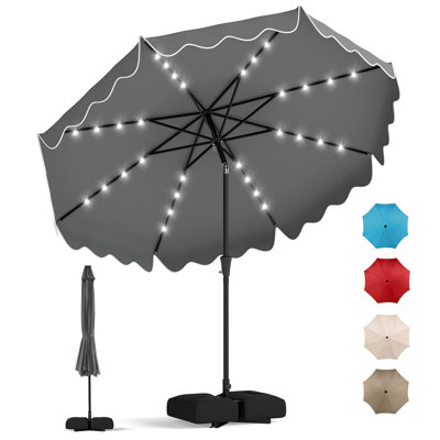 120 " W Tilt Market Umbrella with Crank Lift