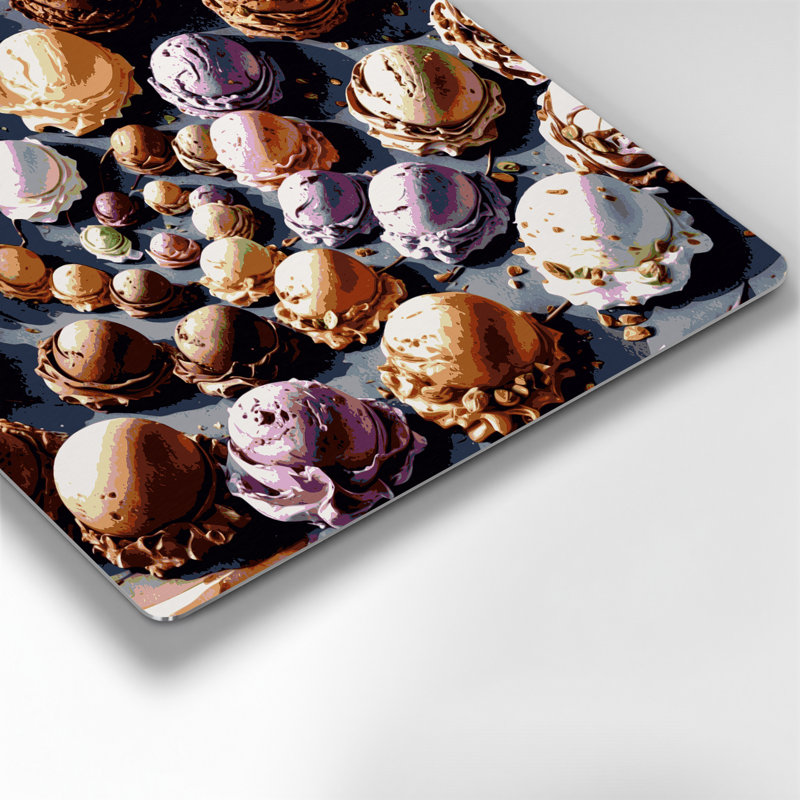 Art mural noir Desserts Gelato, H 8 po x l 8 po