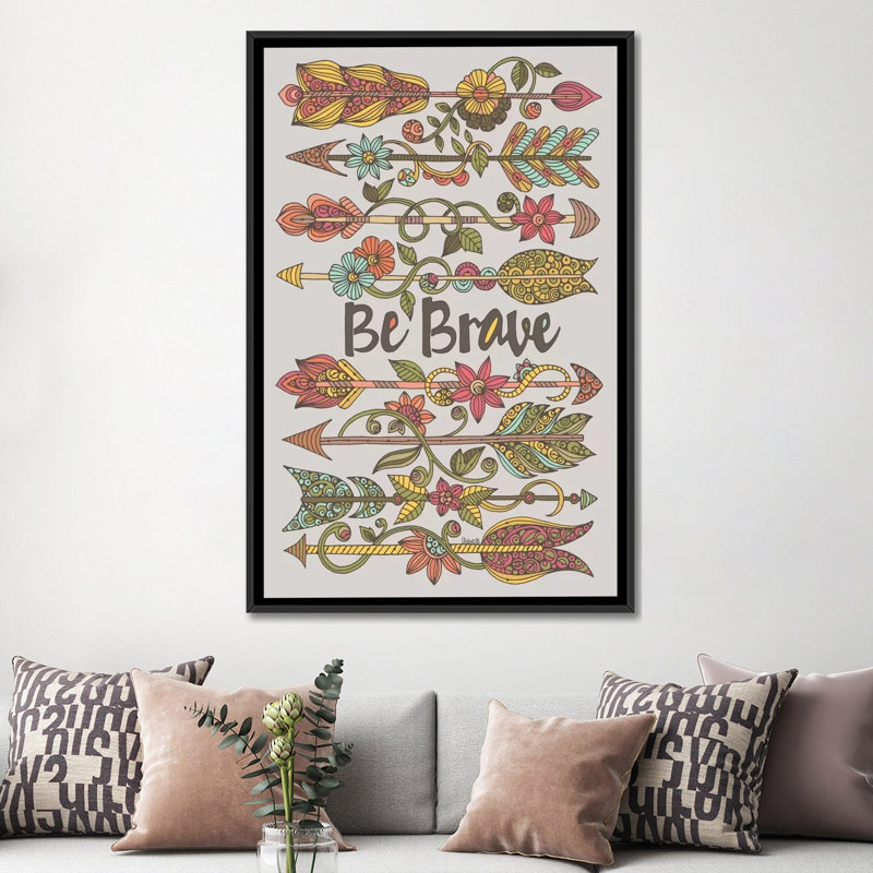 «Be Brave II», impression sur toile tendue, H 60 po x l 40po x P 1,5 po, Toile tendue