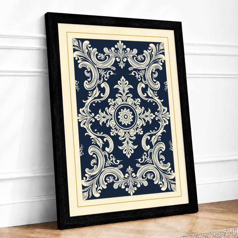 Ornamental Scrollwork Art Deco - Framed Print, A1 - 84.1 x 59.4 cm, Black