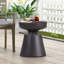 Table d'appoint de jardin légère en béton, design moderne, accent de cuivre, sans assemblage, look et style