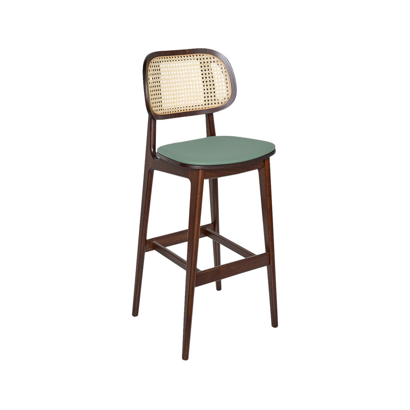 Tabouret 30 "Emma Cane, Brun, Vert