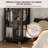4-Tier All-Steel Rotating Bookshelf With 360° Wheels Large Size Sturdy & Spacious Book Rack New Style Black Bookshelfeasy Assembly