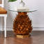 Pineapple Glass End Table