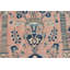 Tapis turc Oushak tissé à la main: exquis tapis rose en laine rétro, parfait pour les cadeaux