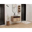 Meuble-lavabo de 30 po avec lavabo d'art en céramique et support de rangement, 2 portes à fermeture douce, conception à fixation flottante, contreplaqué (emballage KD)-125515028