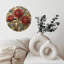 Horloge vitrail avec roses