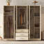 Rangement pour garde-robe en bois à 6 portes avec 6 grands tiroirs-248944995
