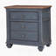 Table de chevet Bridgevine Home Americana, aucun assemblage requis, finition bleu velours côtelé