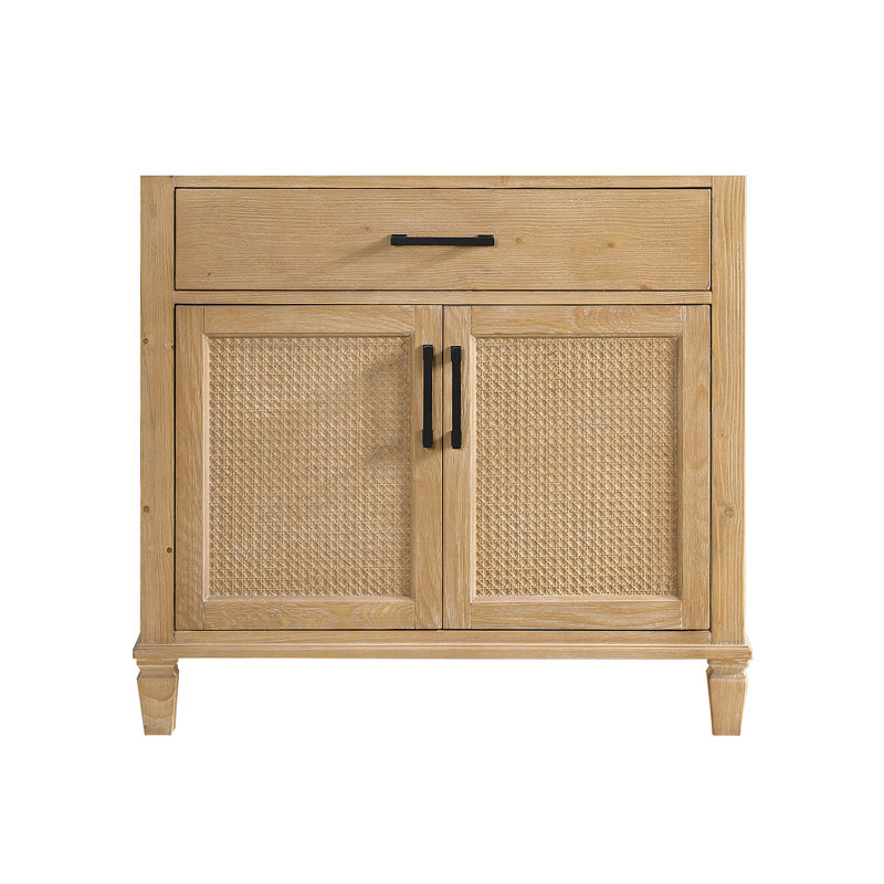 Solana 35.2" Single Bathroom Vanity Base Only in Weathered Fir
