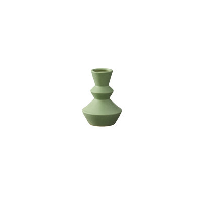Vase en céramique au fini mat vert - H 8,00 po
