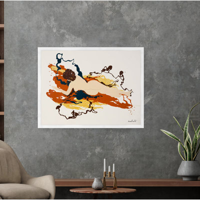 Abstrait nu en orange