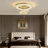 Eulean 31.5" Modern Dimmable 3 Tiered LED Flush Mount Crystal Chandelier