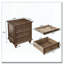 Ensemble de 2 tables de chevet avec 4 tiroirs, table de bout avec rangement en bois Nightstands-1985510919-1985610475