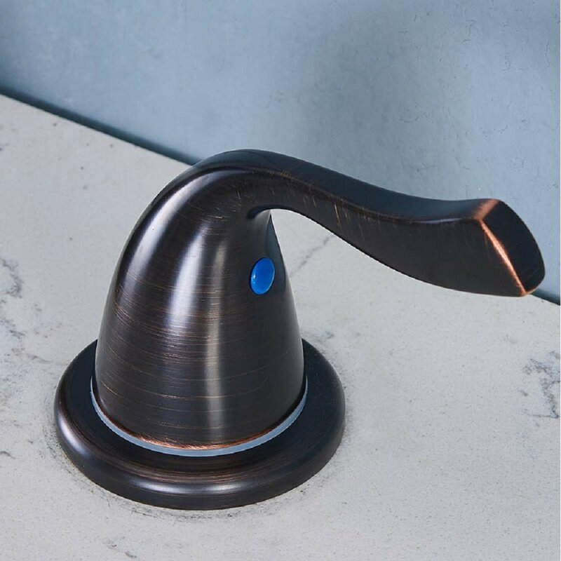 Widespread 2-handle Bathroom Faucet with Drain Assembly, Oil Rubbed Bronze