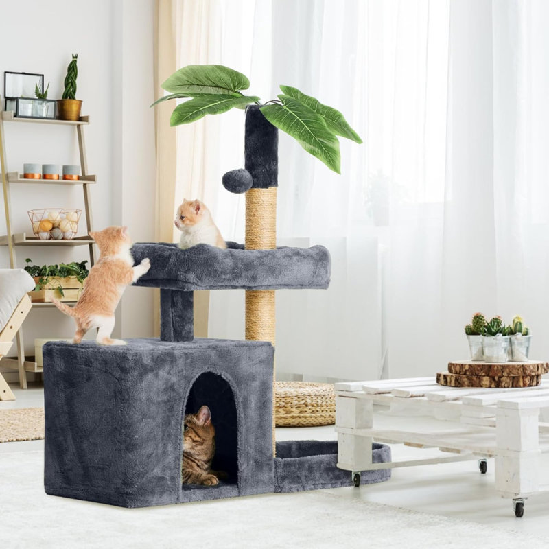 Arbre à chat 59 po Braidyn-Drew, Gris foncé