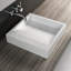 Cantrio ST-18184 Lavabo de salle de bain à poser en surface solide SolidTech blanc mat de 18 po