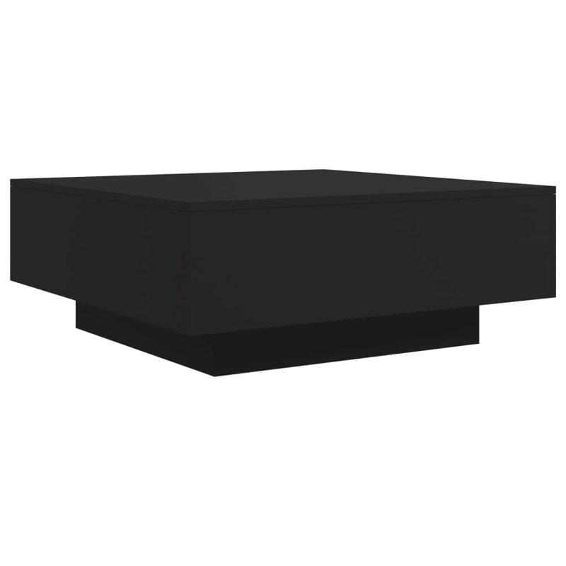 Jlea Pedestal Coffee Table, 31cm H x 80cm L x 80cm W, Black