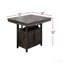 Table de salle à manger à hauteur de comptoir avec table à espresso rustique papillon et base de rangement 1pc