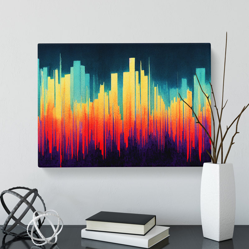 Electronic Audio Sound Bar Vol.4 Abstract - Wrapped Canvas Print, 35cm H x 50cm W x 3cm D