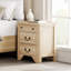 Table de bout Farmhouse avec station de charge - canapé de 20,5 po avec 3 grands tiroirs pour la chambre à coucher, le salon et le bureau personnel-1814586876-1814586865