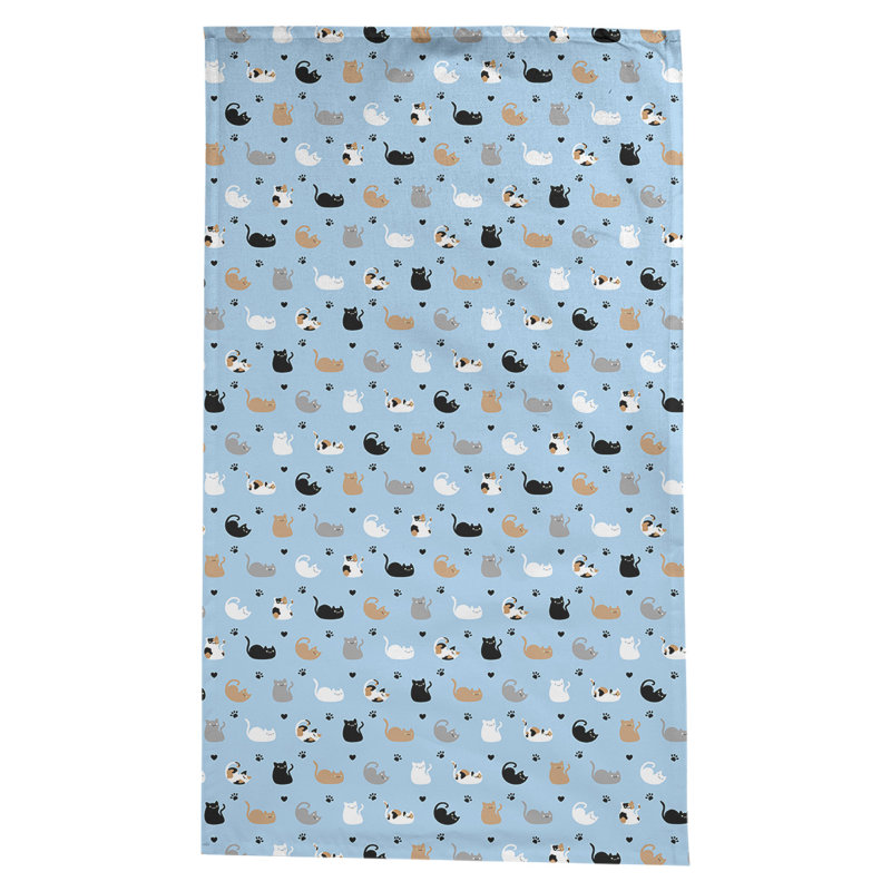 Nappe à motif chat Leffel, Bleu pâle