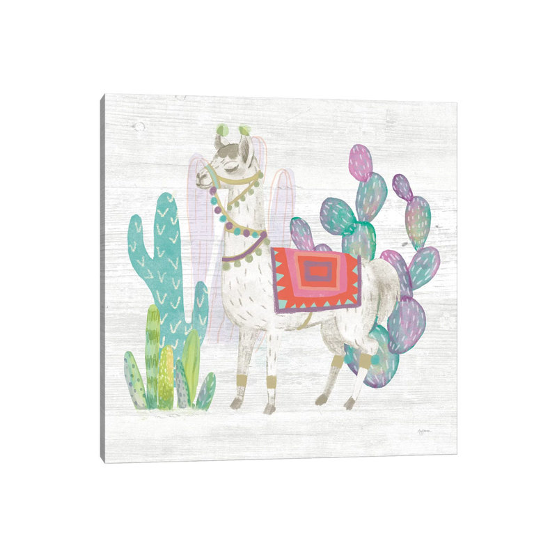 Lovely Llamas V by Mary Urban - Wrapped Canvas Gallery-Wrapped Canvas Giclée, 30.48cm H x 30.48cm W