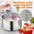 NutriChef 5 Quarts Stainless Steel Stock Pot