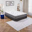 Matelas simple hybride matelassé 10 po, mi-ferme - noir et blanc, certifié CertiPur avec mousse à mémoire de forme gélifiée et ressorts enveloppés-857052643