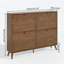 Armoire à chaussures 24 paires avec 4 tiroirs rabattables, range-chaussures étroit avec panneau cannelé, armoire à chaussures autoportante pour couloir-703347055