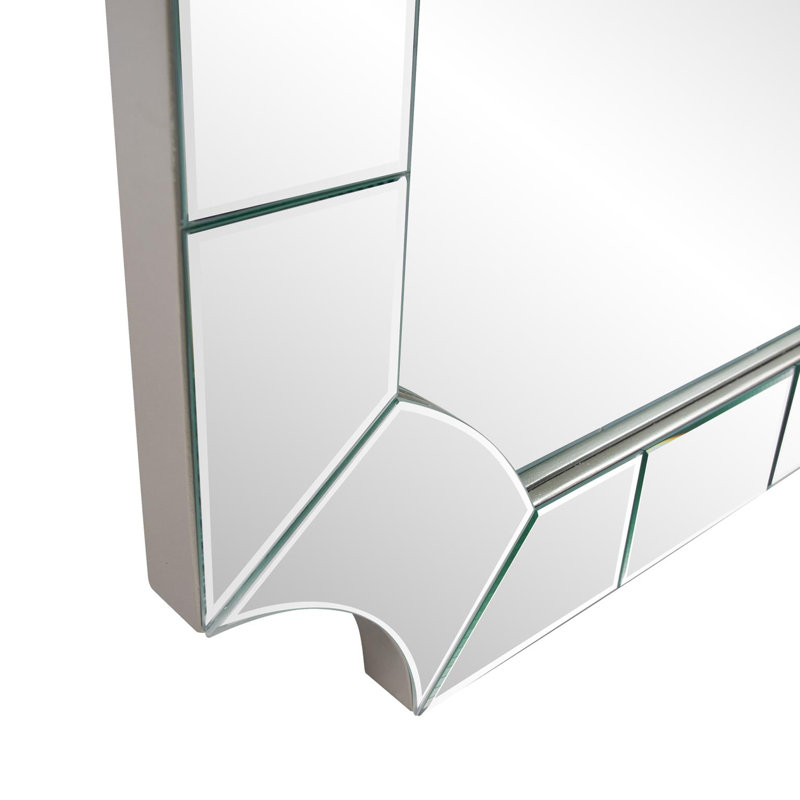 Miroir pleine grandeur Rishaw avec bordure en miroir biseautée