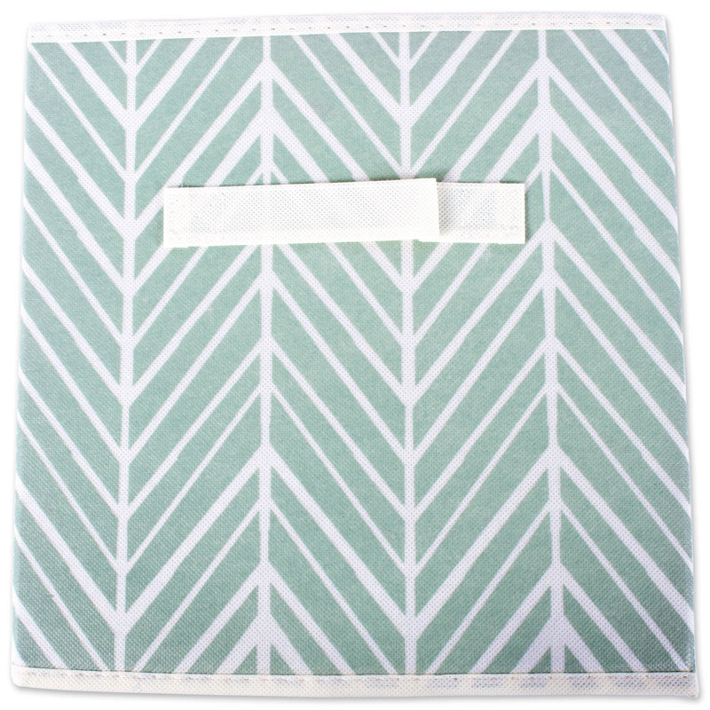 Ebern Designs Amarillis Fabric Bin, 11" H x 11" W x 11" D, Mint