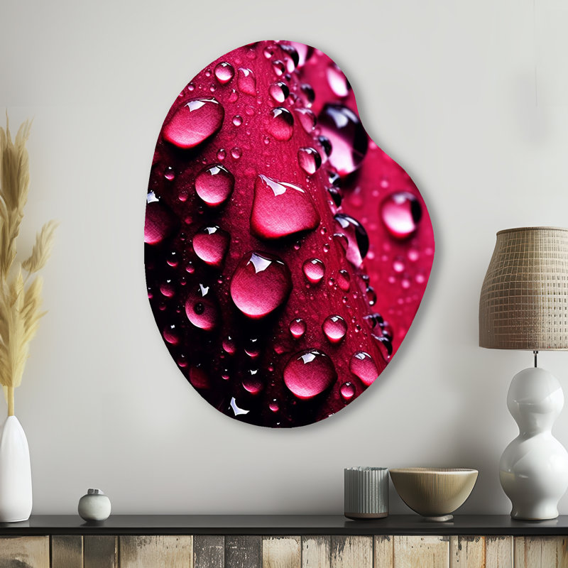 Castleman - Art mural en forme de poire floral assymétrique en métal, H 38 po x l 28 po x P 1 po