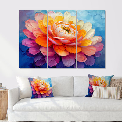 «Dahlia jaune radiant jaune la nuit I», ensemble de reproduction d'art mural Dahlia